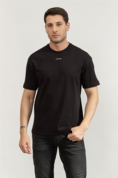 Calvin Klein Erkek Siyah Kısa Kollu Tişört