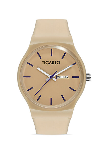 Ticarto Women's Silicone Cream Wristwatch Tctsr004406S0202