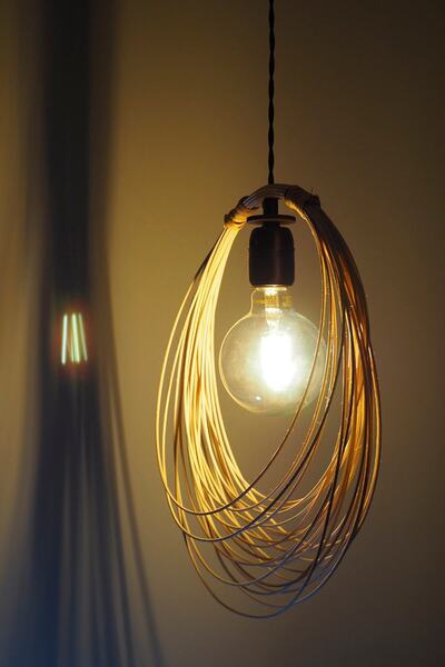 rattam Bambu, Hasır, Rattan Avize Sarkıt: Unıverse 35cm - Siyah Takım