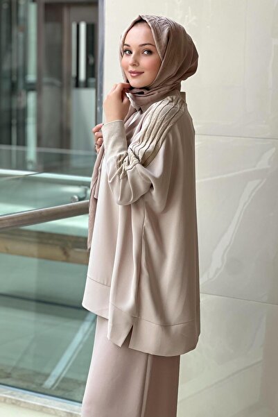 Ghisa Tunic with Knitwear Detail on Collar and Sleeves