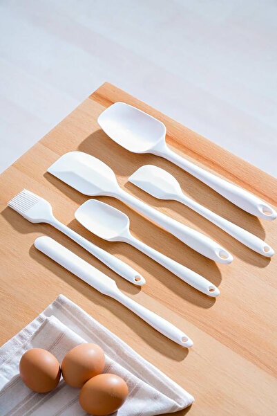 ACAR Handy 6 Piece Silicone Kitchen Utensil Set - Cream