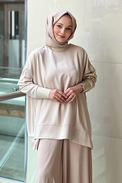 Ghisa Tunic with Knitwear Detail on Collar and Sleeves