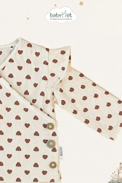 Bebbemini 100% Cotton Muslin Baby Girl Top and Bottom Set - Heart Patterned -...