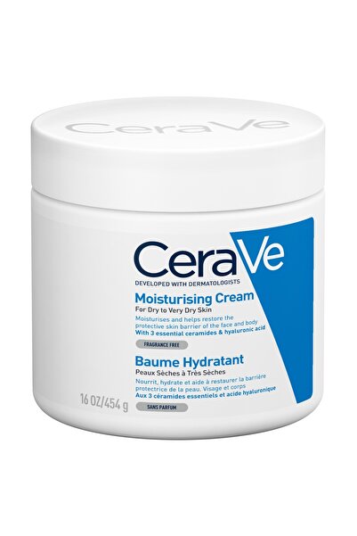 CeraVe Cremă hidratantă pentru față și corp pentru ten uscat și foarte uscat, cremă, 340 g