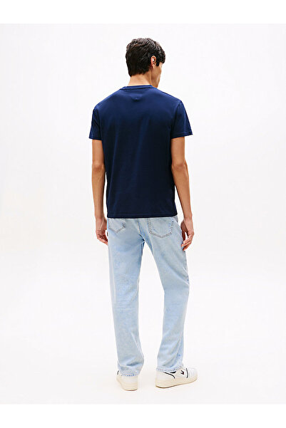 Tommy Hilfiger Pánské modré tričko s krátkým rukávem