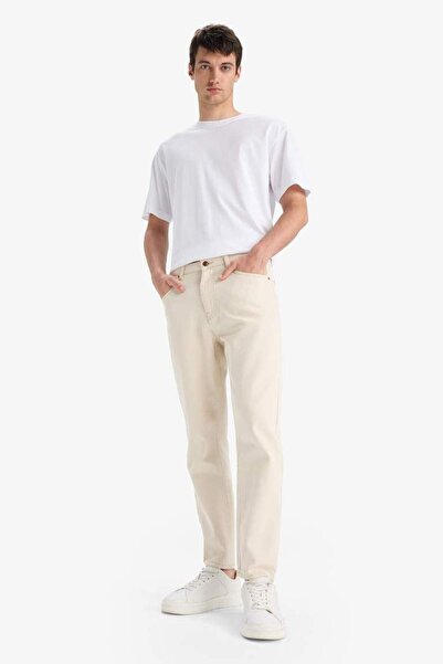 DeFacto %100 Pamuk 90's Slim Fit Dar Kalıp Yüksek Bel Dar Paça Jean Pantolon E1370AX25SM