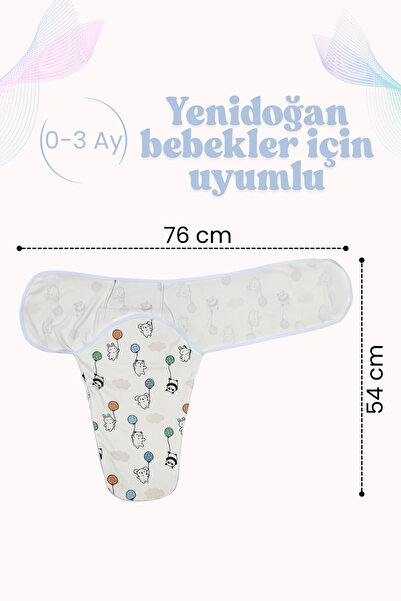 Nilmera Bebek Kundak | %100 Pamuk Organik Bebek Uyku Tulumu 0-3 Ay – Alt Fermuar ile Kolay Bez Değişimi