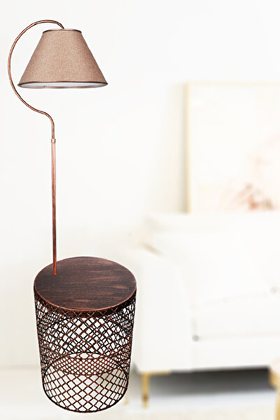 VENON Aydınlatma Lambader Rose Sehpalı Elips Siyah Bakır Patine (ROSE ÇEMBER) Gülkurusu Şapka