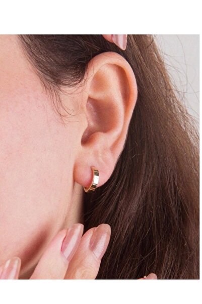 Zivazer Store Kadın Çelik Kararmaz Xuping 14k Gold Renginde 1.5 cm Boyunda Halka Küpe