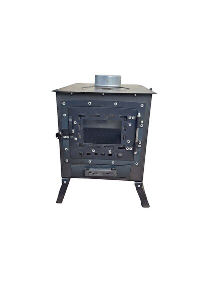 demirnesil Kuzineli Camlı Kül Hazneli Katlanır Ayaklı Kamp Sobası Tepedentırn...