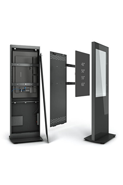 Cletech C01 43" Digital Signage Totem + iiyama LH4360UHS-B1AG Signage Monitör