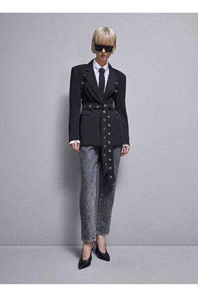 Patrizia Pepe Siyah Kadın Standart Blazer 8S0503 Beden: M