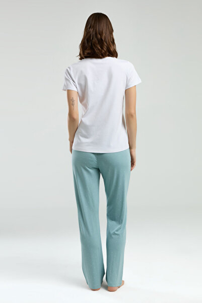 Pierre Cardin Kadın Beyaz Kısa Kol Pijama Takım