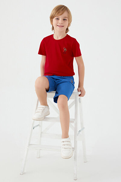 U.S. Polo Assn. Boy's Red Bermuda Suit