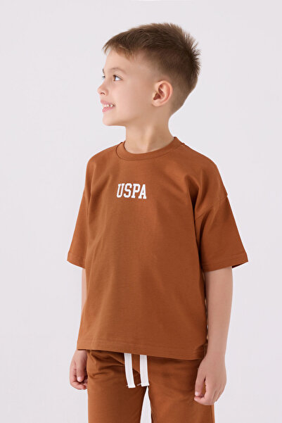 U.S. Polo Assn. Boy's Brown Bermuda Set