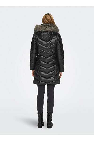 ONLY Black Women's Coat Onlfever Puffer Coat Life Cc Otw