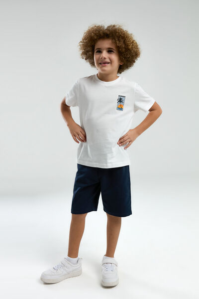 Arnetta Boy's White Bermuda Suit