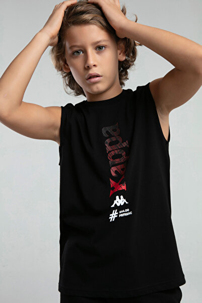 Kappa Boy's Black T-Shirt
