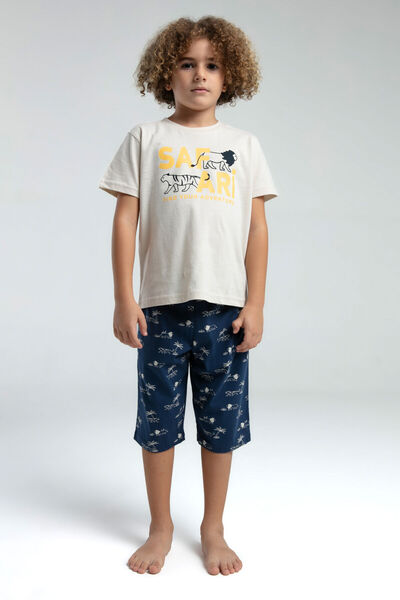 Rolypoly Кремовий костюм-капрі для хлопчика