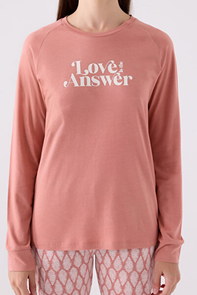 Arnetta Women's Pink Long Sleeve Pajama Set