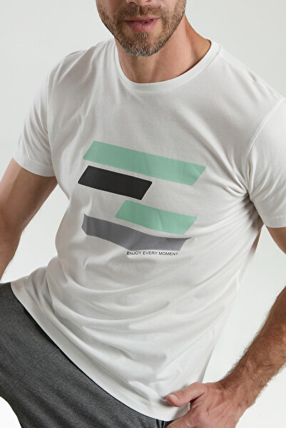 Arnetta Erkek Beyaz Kısa Kol Pijama Takım