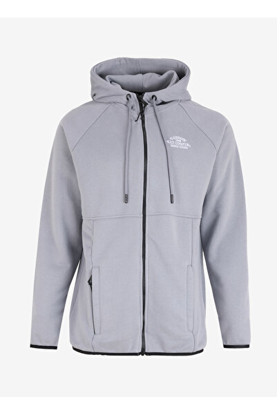 Lee Cooper Ανδρικό φούτερ με γιακά με κουκούλα 251 LCM 241034 BARRY ICE GRAY
