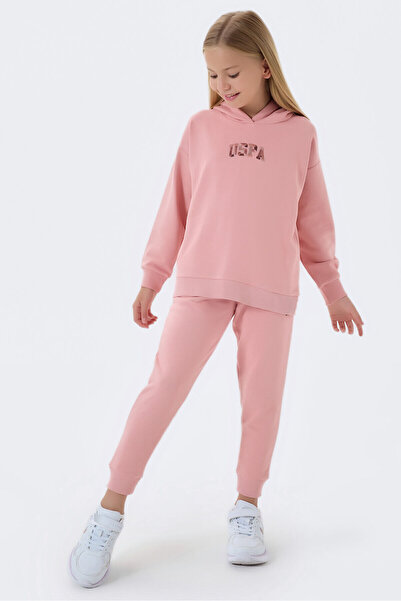 U.S. Polo Assn. BÁZIS. Polo Assn Retro Pink Girls tréningruha szett