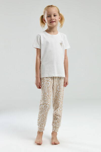 Arnetta Σετ πιτζάμες για κορίτσια λευκό κοντομάνικο