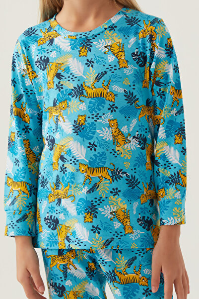 Rolypoly Σετ πιτζάμες με μακρυμάνικο τιρκουάζ για κορίτσια