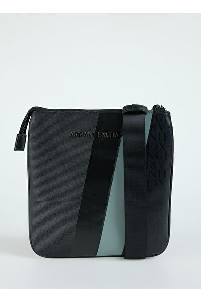 Armani Exchange Siyah - Beyaz Erkek 21x22x3 cm Postacı Çantası XM000164