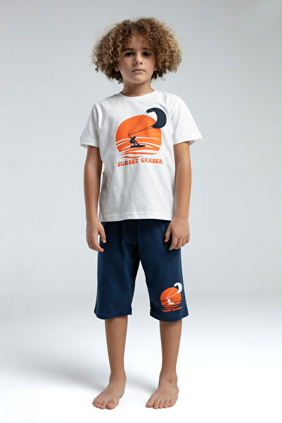 Rolypoly Costum Capri alb pentru băiat