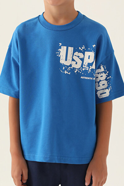 U.S. Polo Assn. Amerikai Polo Assn Licensed Authentic Cobalt Boy Bermuda Suit