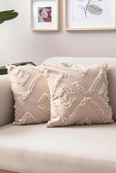 Markaev Bohemian 2-Piece Throw Pillow Cover - Tassel Detailed