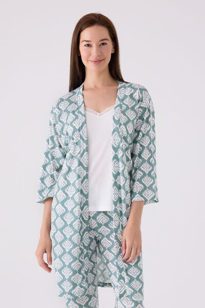 Pierre Cardin Women's Green 3-Piece Pajama Set