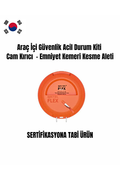 SANSKORE Safe T Syl Flex Araç Içi Güvenlik Acil Durum Kiti Cam Kırıcı Emniyet...