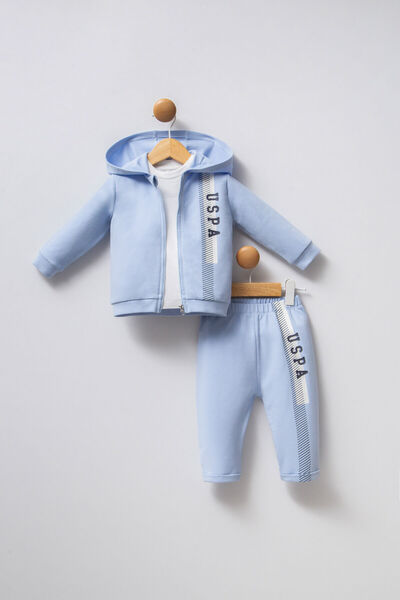 U.S. Polo Assn. Baby Boy Blue Baby Set