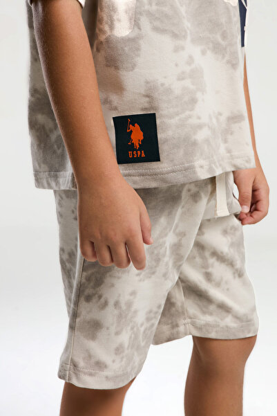 U.S. Polo Assn. BÁZIS. Polo Assn. Fiú krémszínű Bermuda öltöny