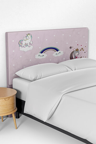 Talia Home Unicorn'lu Prenses'li Çocuk Yatak Baza Başlık Kılıfı TLABK-281
