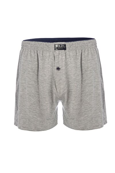 TOLIN Чоловічі бавовняні сірі меланжеві шорти-боксери 415 г