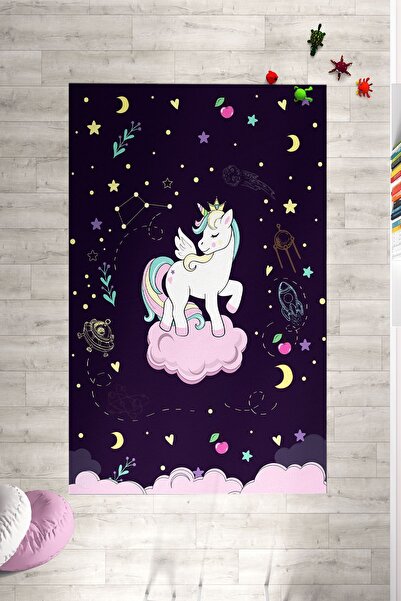 Homiko Antialerjik Unicorn Desenli Çocuk Halısı TLH-078