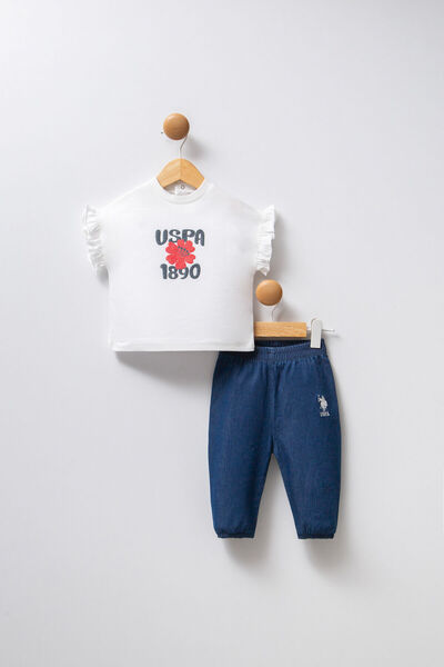 U.S. Polo Assn. U.S. Polo Assn Kız Bebek Beyaz Takım