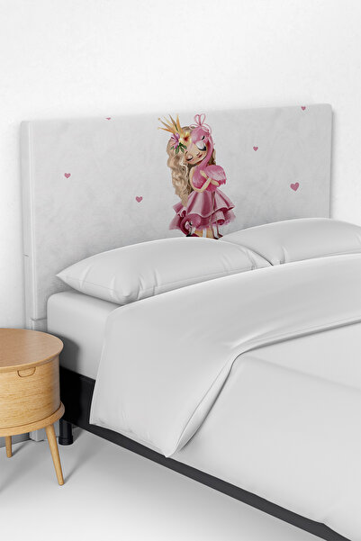 Talia Home Prenses ve Flamingo Desenli Çocuk Yatak Baza Başlık Kılıfı TLABK-230