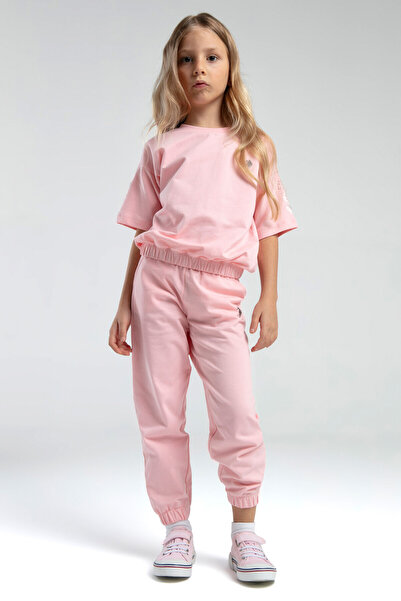 U.S. Polo Assn. ZÁKLADNA. Polo Assn. Dívčí růžová pyžamová souprava s krátkým rukávem