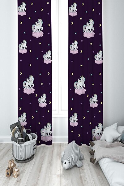 Talia Home Фіолетова завіса з візерунком