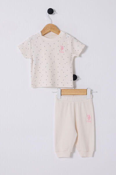 U.S. Polo Assn. Kız Bebek Beyaz Bebek Takım