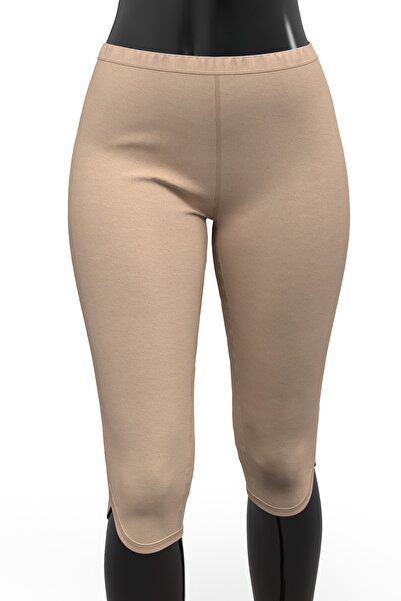 TOLIN Women's Nude 100% Cotton Piping Capri - 426