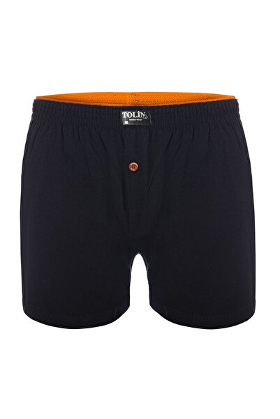 TOLIN Men's Black Single Jersey Shorts Boxers - 100% Cotton 415s