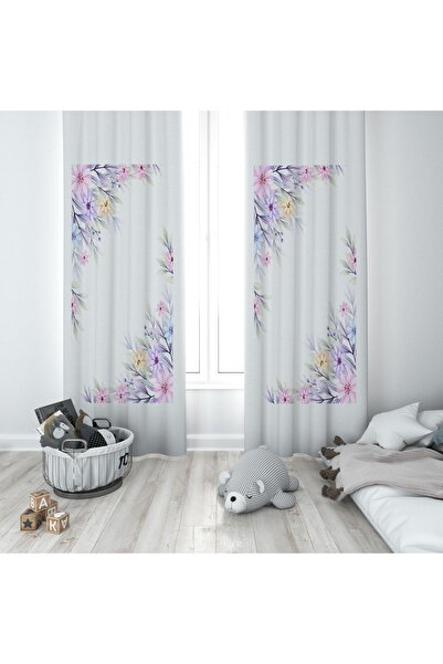 Talia Home М'яка штора з квітковим візерунком для дитячої та дитячої кімнати,...