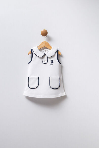 U.S. Polo Assn. U.S. Polo Assn. Kız Bebek Krem Elbise