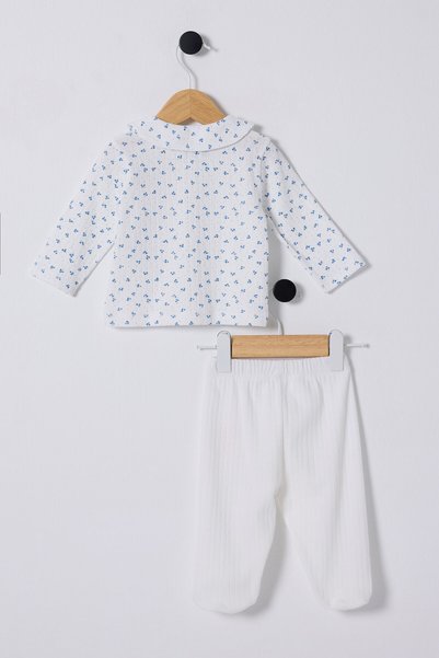 U.S. Polo Assn. طقم U.S. Polo Assn للرضيعات، باللون الأزرق